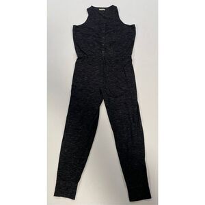 Madewell Sleeveless Button Front Jumpsuit Size Medium Charcoal Gray